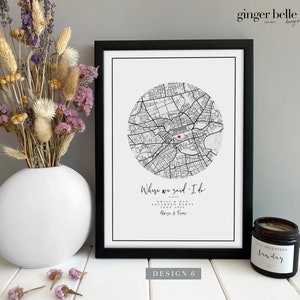 Personalised Anniversary Gift Print Night We Met Gift Map Gift for Her Wife Husband Girlfriend Personalized Wedding Gift Design 6