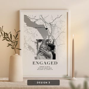 Personalized Map Print - Valentines Day Gift | Anniversary Gift for her/him Design 3