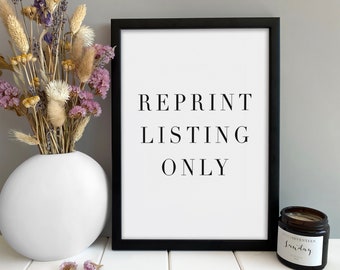 BESPOKE REPRINT LISTING only