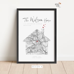 Personalised Housewarming Gifts, Personalised New Home Map, First Home Gift for Couple, New House Gifts, Our First Home, Valentines Gifts Design 6