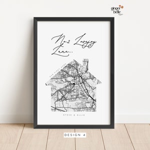Personalised Housewarming Gifts, Personalised New Home Map, First Home Gift for Couple, New House Gifts, Our First Home, Christmas Gifts Design 4