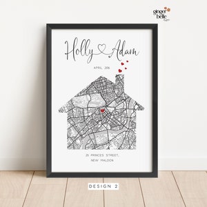 Personalised Housewarming Gifts, Personalised New Home Map, First Home Gift for Couple, New House Gifts, Our First Home, Christmas Gifts Design 2