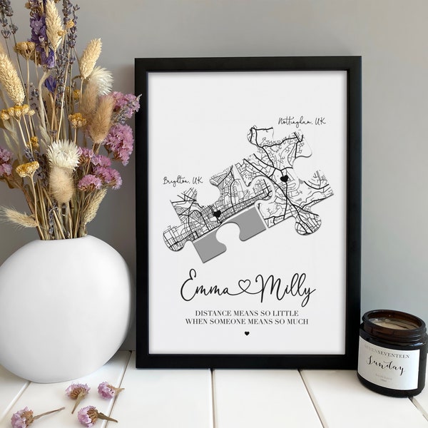 Galentines Friendship Gift, Best Friend Gift, Bestie Gifts, Friendship Quote, Long Distance Print, Personalised Print, Birthday Gift for her