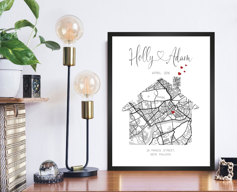 New Home Gift, Personalised Housewarming Gift, New Home Map Print Gift, Christmas Home Gifts, Gifts for home, Moving Gift New Home 