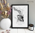Personalised Couple Map - Engagement Gift, Map Prints Any Location, City Print, Town Map, Love Map Print, Map Gift, Map Prints Poster