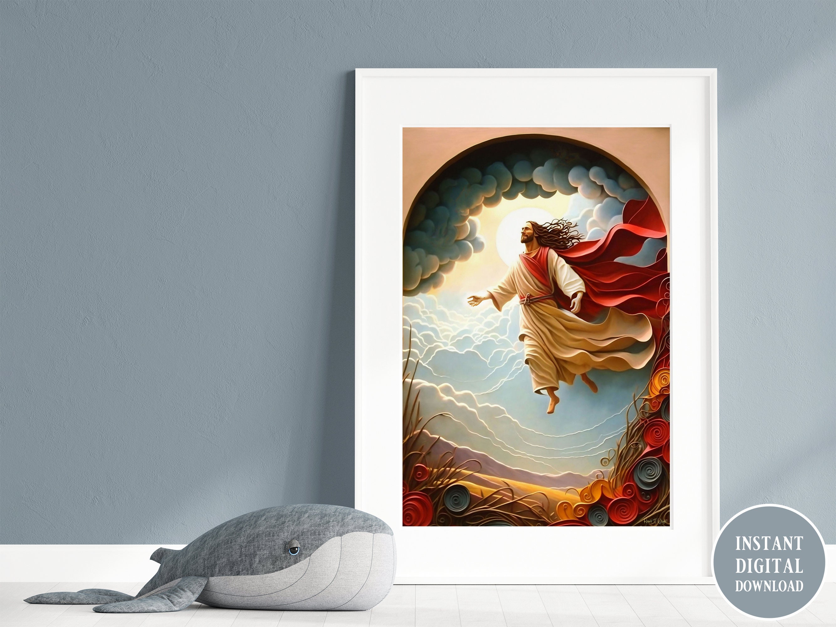 The Redeemer's Victory Jesus Christ Second Coming in Red - Etsy