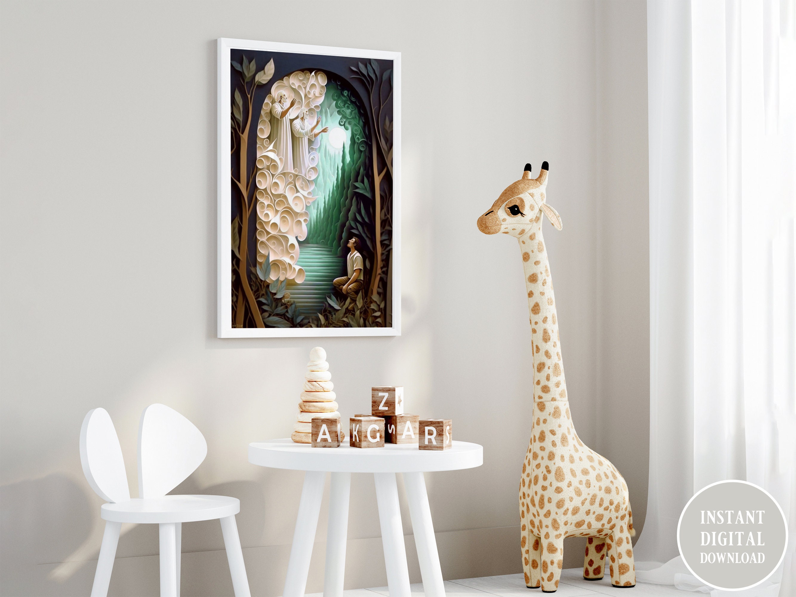 The First Vision LDS Art, Kids Room Decor, Joseph Smith and Jesus ...