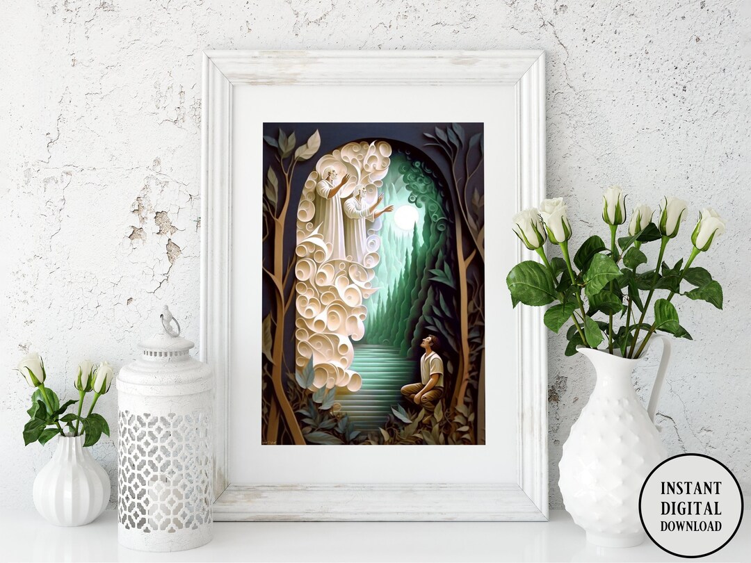 The First Vision - LDS Art, Kids Room Decor, Joseph Smith and Jesus ...