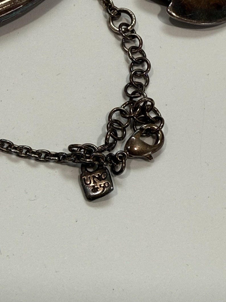 Collar alma UNO de 50 MRS BEGUM en metal revestido de plata y cristales facetados imagen 7