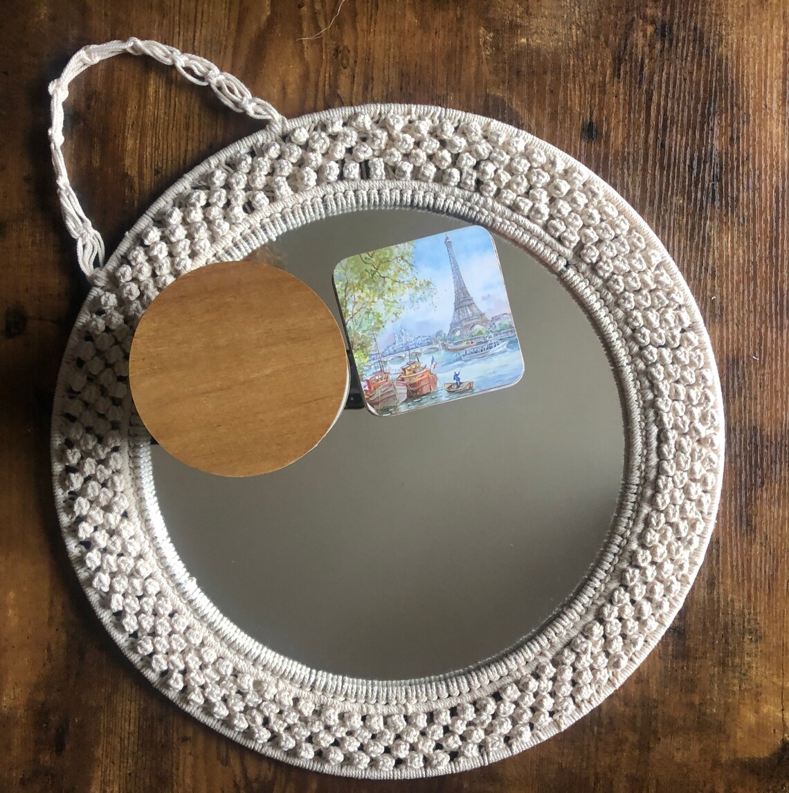 MACRAME Wall Hanging Mirror & Tray Etsy