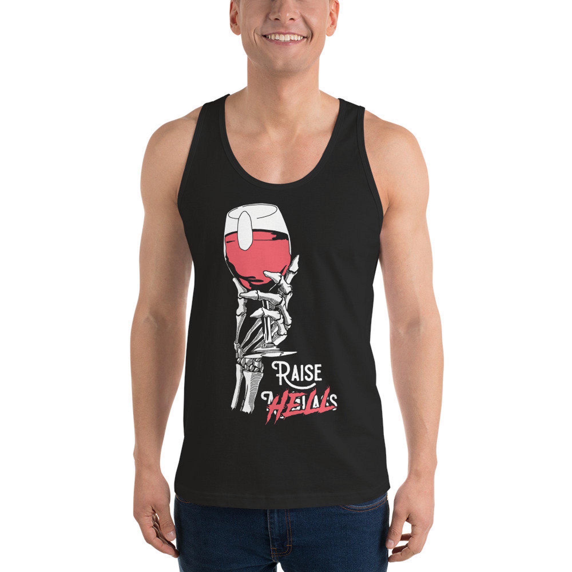 Discover RAISE HELL  Black Tank Top