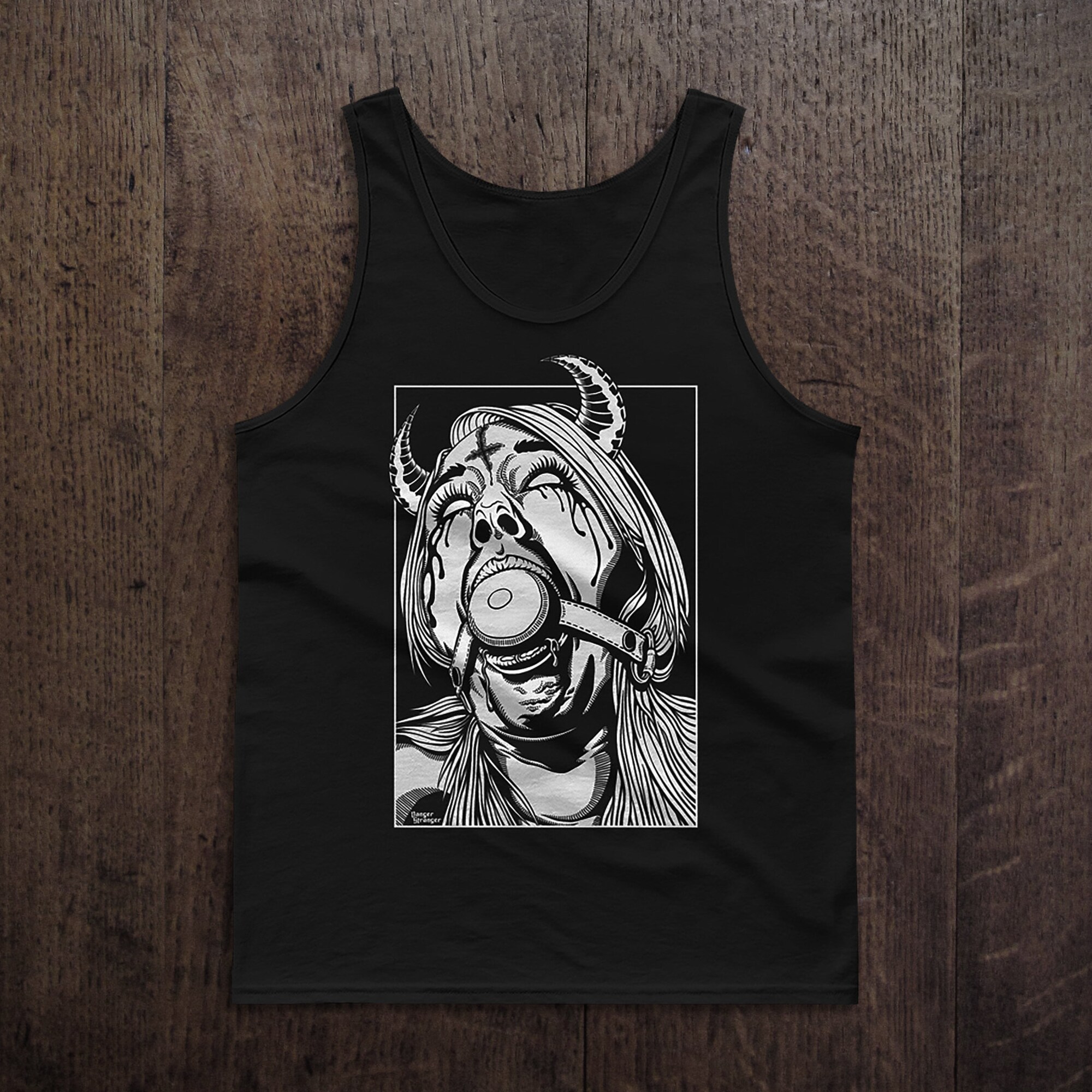 SAFE WORD  Black Tank Top