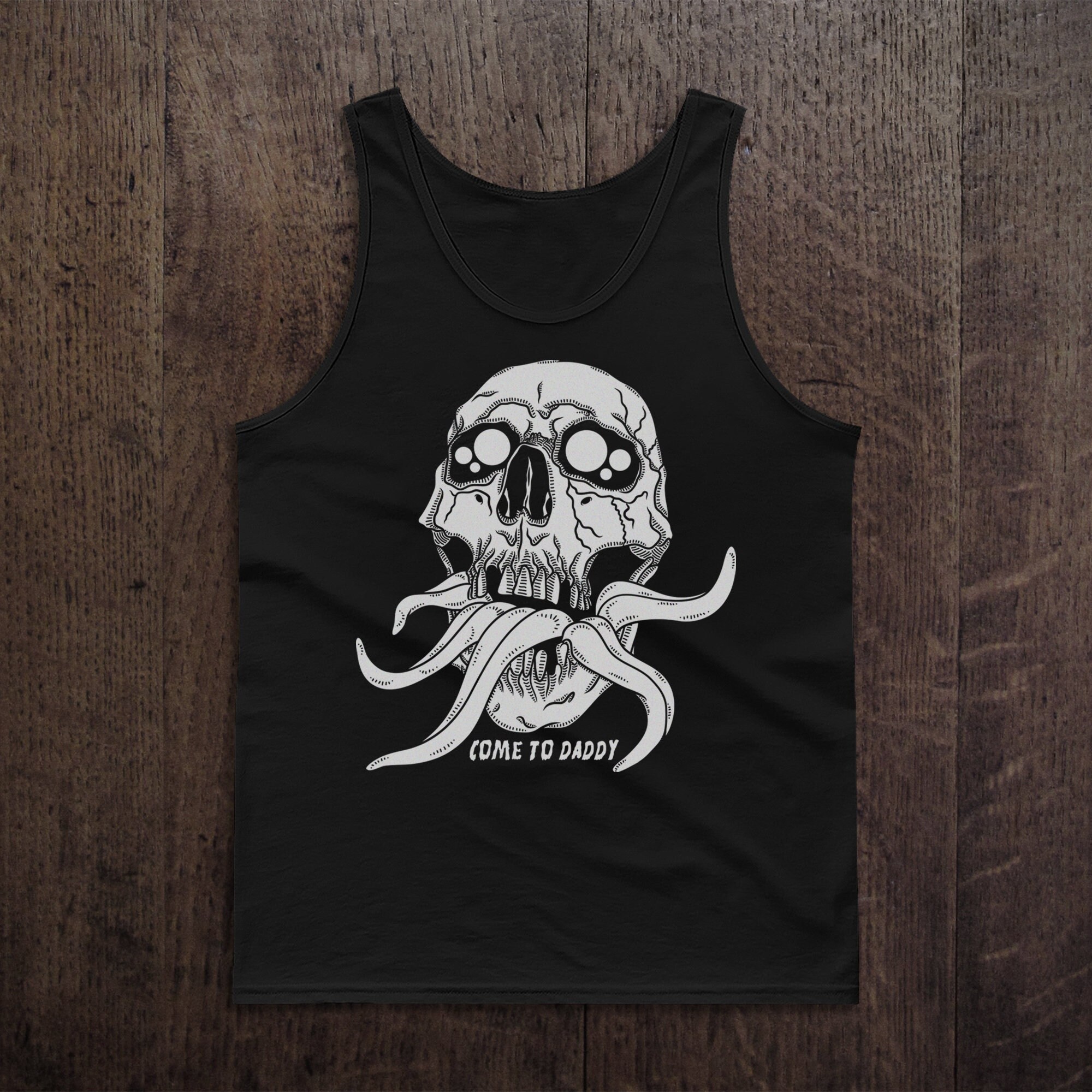 COME TO DADDY  Black Tank Top