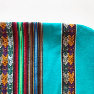 peruvian baby blanket, baby gift, emerald teal baby crib blanket, baby boy gift, stroller blanket, newborn blanket, baby shower gift