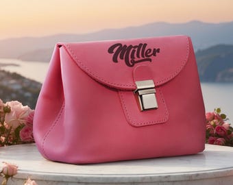 Custom Leather Dopp Kit for Women, Engraved Cosmetic Bag, Personalized Toiletry Bag, Gift for Her, Bridesmaid Makeup Bag, Travel Organizer