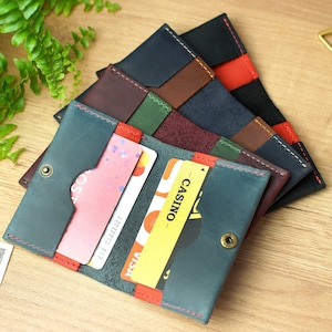 gepersonaliseerde visitekaartje houder, gegraveerde slim kaart geval, lederen tweevoudige credit card case, gepersonaliseerde lederen geschenken, aangepaste kaarthouder