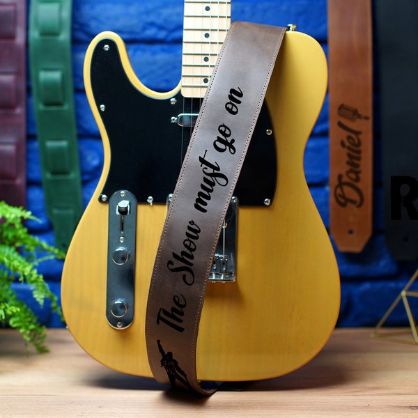 Personalized Guitar Strap, Leather Guitar Strap, Fathers Day Gift, Custom Guitar Strap Crossbody, Guitar Player Gift, Engraved Guitar Straps