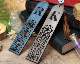 Custom Wooden Bookmarks for Women, Personalized Wooden Bookmark with Tassel, Wood Bookmark with Unique Design, Reading Gift for Mom