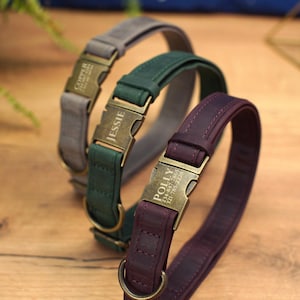 Graverade läderhalsband för hundar med namn, läderhalsband för husdjur med spänne, personligt hundhalsband, specialdesignat hundhalsband, present till husdjursägare bild 4