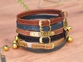 Personalized Leather Cat Collar, Safety Cat Collars with Elastic Strap, Kitten Collars, Custom Cat Collar with Bell, Boy Girl Cat Collar product logo