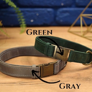 Graverade läderhalsband för hundar med namn, läderhalsband för husdjur med spänne, personligt hundhalsband, specialdesignat hundhalsband, present till husdjursägare bild 10