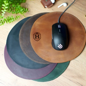 Personalisierte Mauspad, Leder-Mauspad, Büro-Schreibtisch-Pad-Matte, benutzerdefinierte Computer-Mousepad, personalisierte Geschenke für Männer, Büro-Geschenke