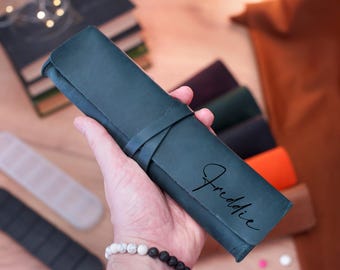 Personalized Leather Pill Box Cover, Engraved Case with Pill Box, Travel Gift, Custom Medication Holder, Travel Pill Organizer, Gift for Her