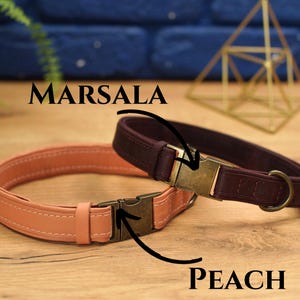 Graverade läderhalsband för hundar med namn, läderhalsband för husdjur med spänne, personligt hundhalsband, specialdesignat hundhalsband, present till husdjursägare bild 5