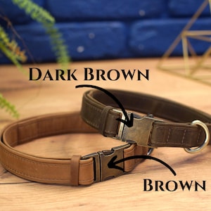 Graverade läderhalsband för hundar med namn, läderhalsband för husdjur med spänne, personligt hundhalsband, specialdesignat hundhalsband, present till husdjursägare bild 8