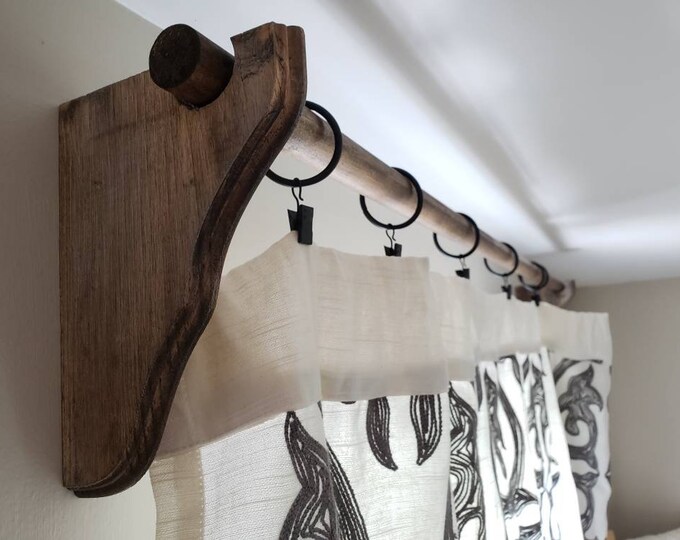 Curtain Rod and Brackets Set, Brackets and a Curtain Rod, Curtain