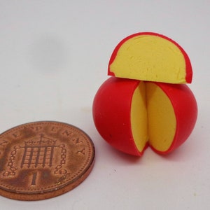 1:12 Scale Edam Cheese Dolls House Miniature Dairy Food Accessory