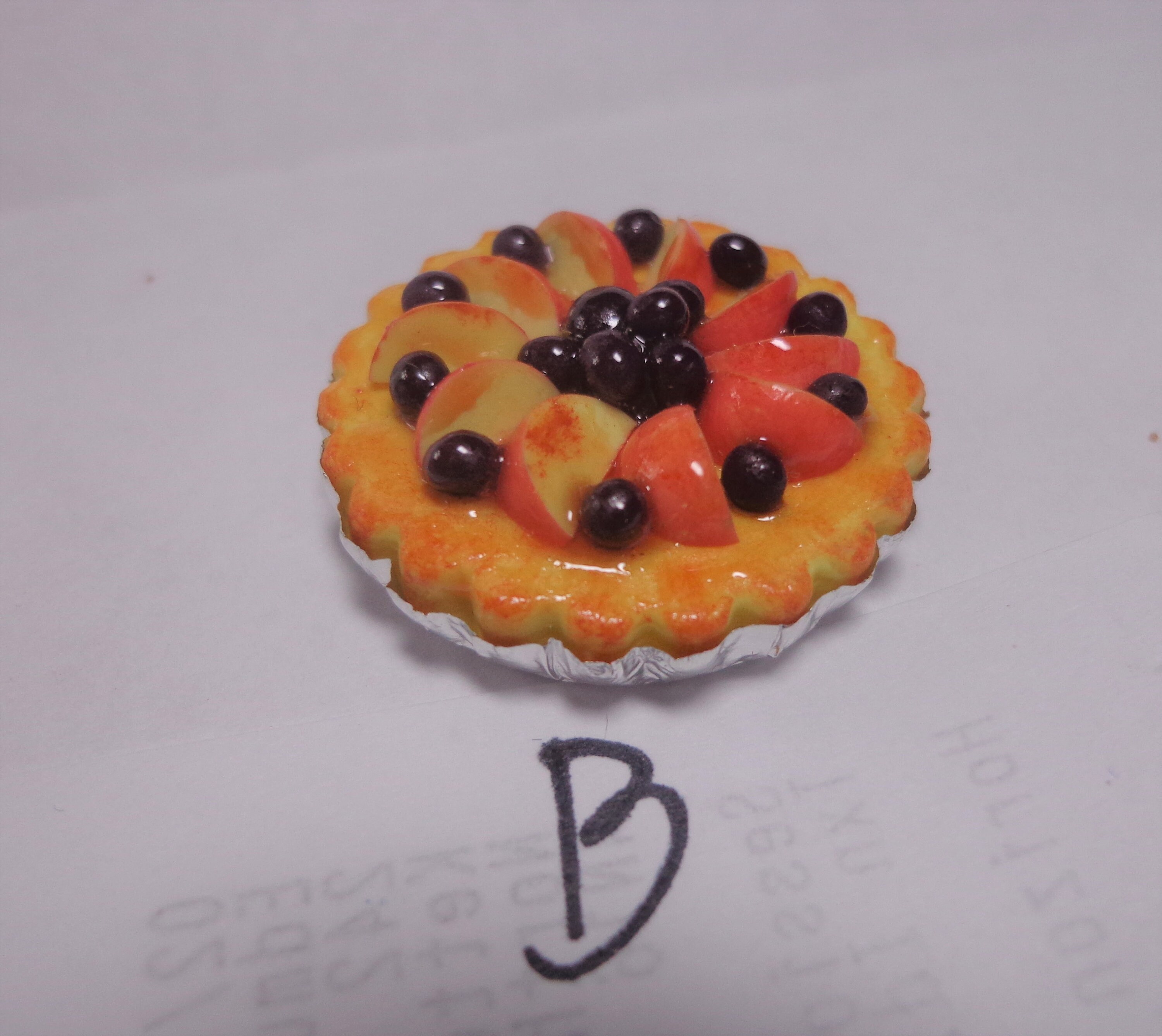 Torta Di Frutta In Miniatura 1:12 – Accessorio In Resina Per Cucina Casa Delle Bambole