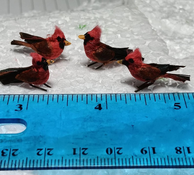 1;12 Scale Handmade Cardinal Bird Dollhouse Miniature Bird - Etsy