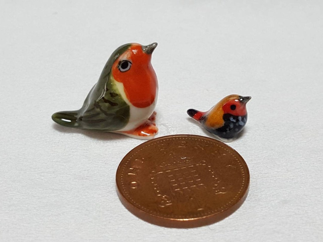 Miniature Ceramic Garden Bird Hand Painted Collectable Ceramic Etsy UK