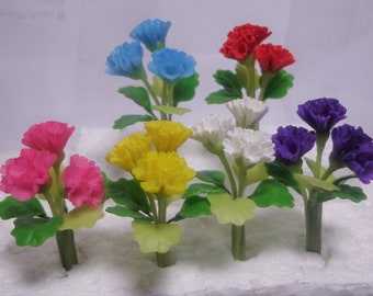 1;12 Scale Geranium Flowers Dollhouse Miniature Flower , garden