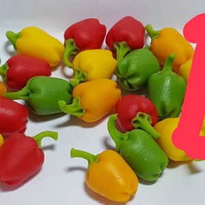 1;12 Scale Handmade Bell Pepper set B Dollhouse miniatures Vegetable