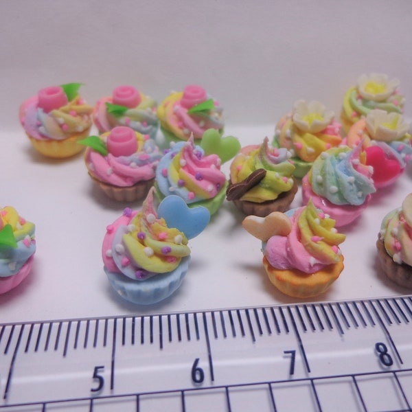 1;12 Scale 2x   Fancy Cupcake Doll House Miniature food