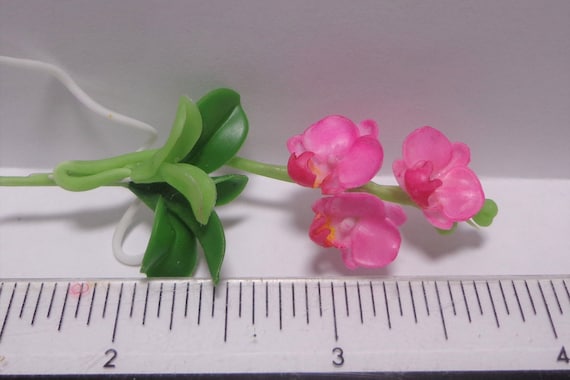 1;12 Scala Orchidea Fiore Casa Delle Bambole In Miniatura Fiore - Foto 2