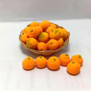1:12 Scale Oranges x 8 , Tangerine Dolls House Miniature Fruit