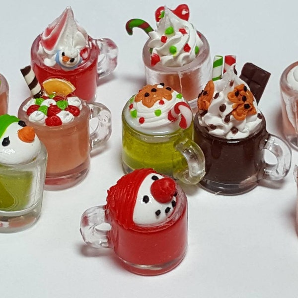 1;12 Scale  Fancy Christmas  Drink Doll House Miniature  Food