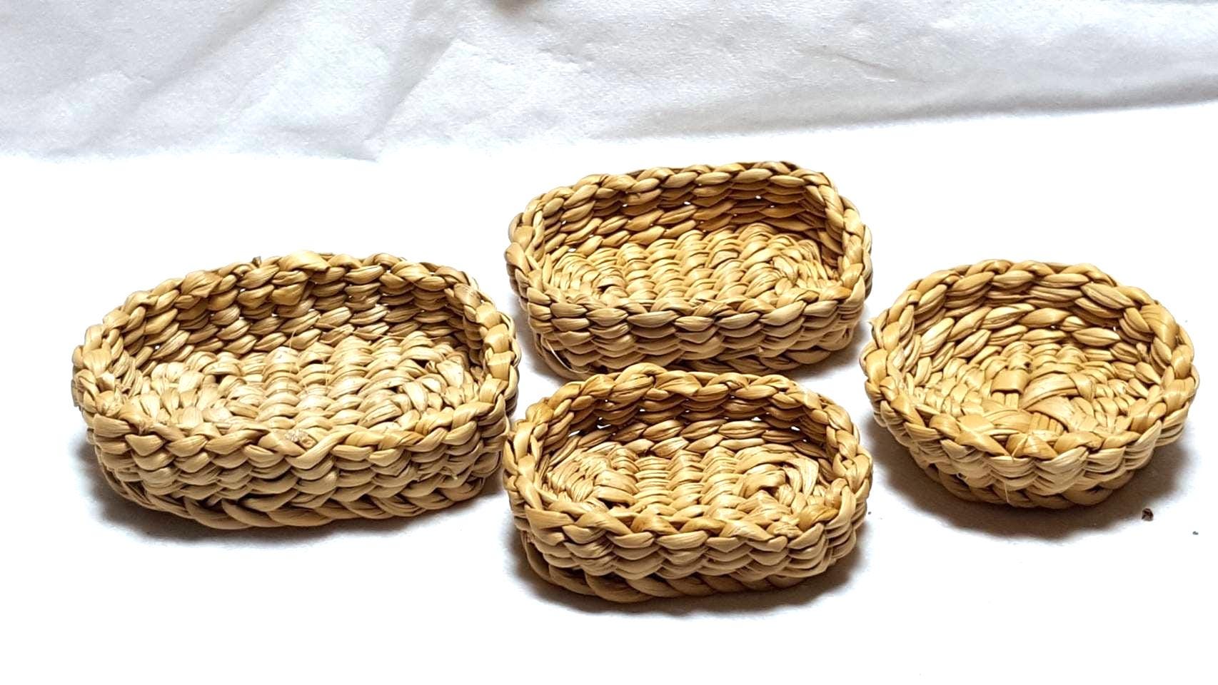 Set De 9 Cestas Miniaturas De Mimbre Para Casa De Muñecas – Decoración DIY Y Ambientación Rústica