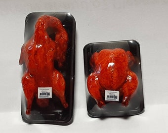 1;12 Scale Roasted Chicken on a tray Dolls House Miniature Food
