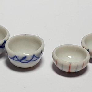 2 x Ceramic Bowl 1:12 Scale Dolls House Miniature