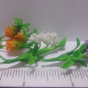 112 Scale Flowers , Flowers In A Pot Dollhouse Miniature Flower , garden image 5