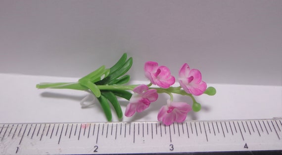 1;12 Scala Orchidea Fiore Casa Delle Bambole In Miniatura Fiore - Foto 9