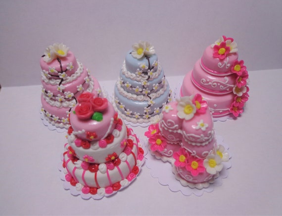 1 12 Scale 3 Tier Wedding Cake Dolls House Miniature Food Etsy
