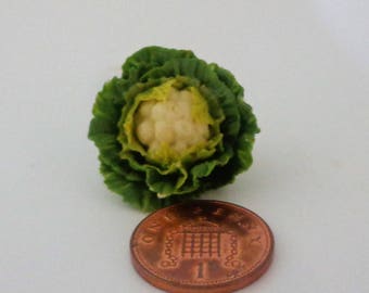 1:12 Scale A Single Cauliflower Dolls House Miniature Vegetable