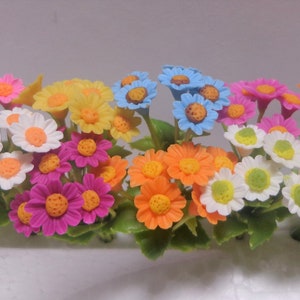 1;12 scale 6 Daisies Flowers Dolls House flowers ,garden