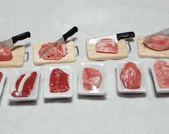 Miniature Meat, Dolls House Miniature Food