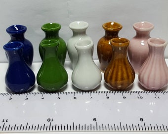 Ceramic Vase 1:12 Scale Dolls House Miniature Ornament Accessory (L)